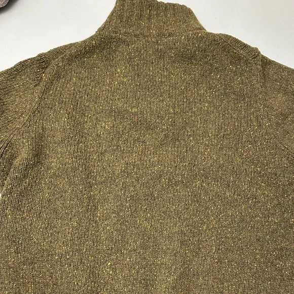 Lands' End Men's Wool Turtleneck Sweater in Olive - Picture 8 of 9